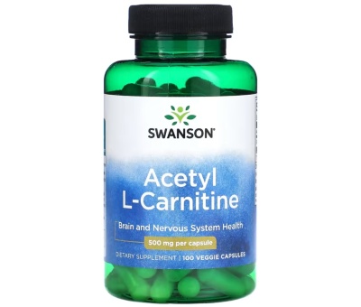 SWANSON Acetyl L-Carnitine, 500mg - 100 vcaps