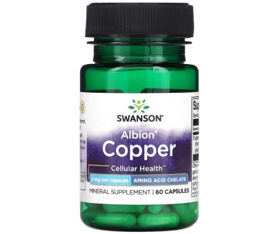 SWANSON Albion Chelated Copper, 2mg - 60 caps