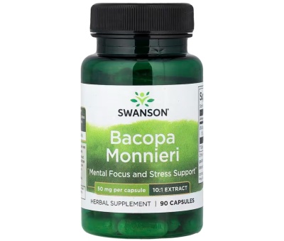 SWANSON Bacopa Monniera 10:1 Extract 50mg 90 Capsules