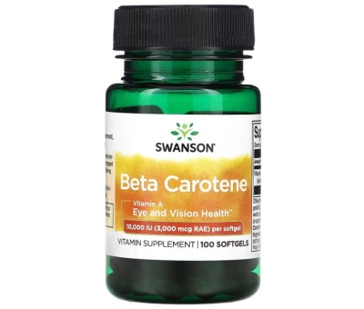 SWANSON Beta Carotene (Vitamin A) 10000iu - 100softgels