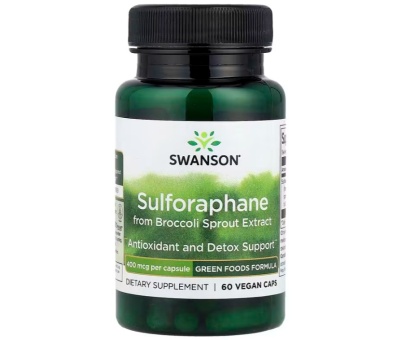 SWANSON Sulforaphane from Broccoli Sprout Extract, 400mcg - 60 vcaps