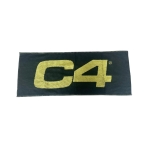 C4 towel (rätik) Black & Yellow - 100 x 40cm