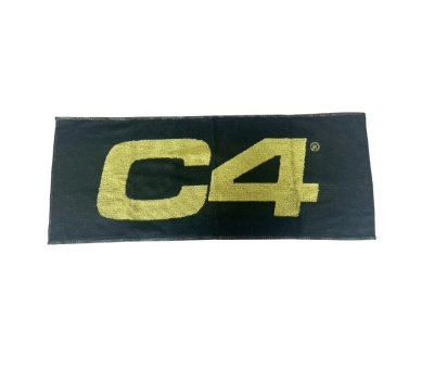 C4 towel (rätik) Black & Yellow - 100 x 40cm