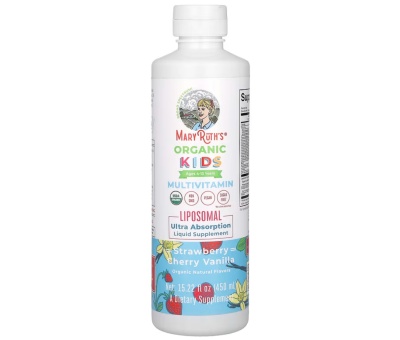 Mary Ruth´s Organic Kids Multivitamin Liposomal (Ages 4-13) 450ml Strawberry Cherry Vanilla