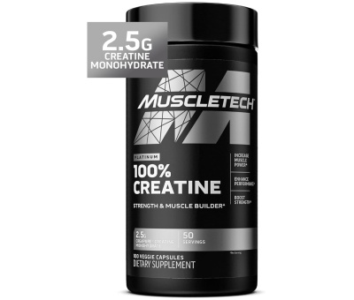 MUSCLETECH Platinum 100% Creatine Monohydrate (Creapure) 100caps