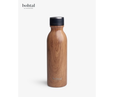 SMARTSHAKE Bohtal Insulated Flask - 600 ml Wood