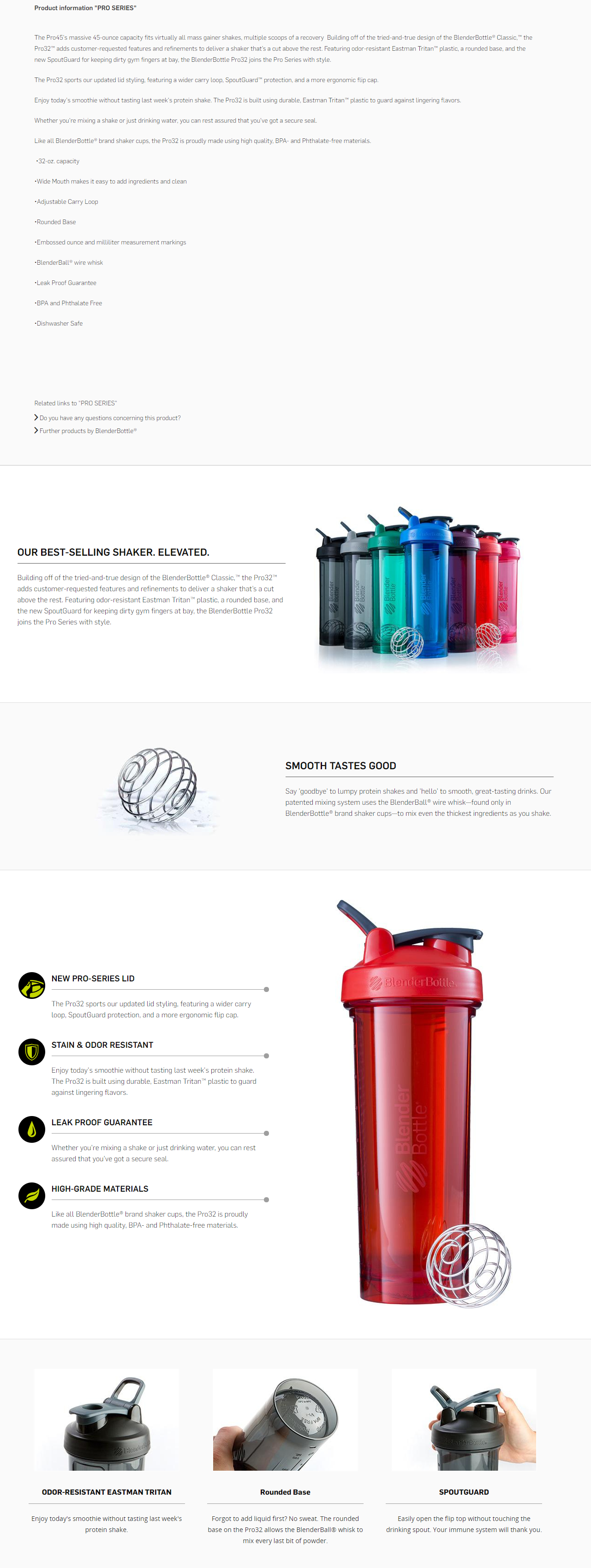 BlenderBottle Pro32 Shaker